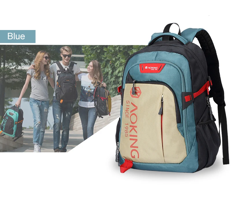 Aoking для мужчин и женщин Модный Легкий Повседневный рюкзак для путешествий с массажными лямками рюкзак для ноутбука школьный водонепроницаемый рюкзак
