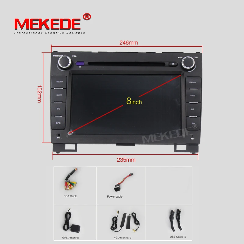 Perfect Free shipping!MEKEDE M518 8inch 2din Android7.1 Car styling Car Gps DVD player for Hover H3 H5 support 4G SIM WIFI BT NAVI OBD2 5