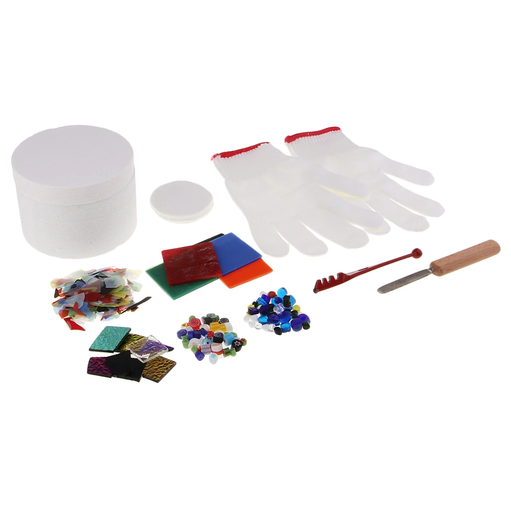 10pcs/Set Microwave Kiln Kit Glass Fusing Kit DIY Fusing Jewellery Pieces and Embellishments