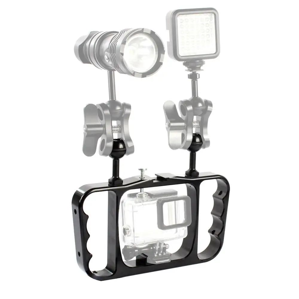 Алюминиевый кронштейн для подводной съемки Insta360 ONE R GOPRO 9/8/MAX 7 6 5 4 3 2/AKASO EK7000 4K