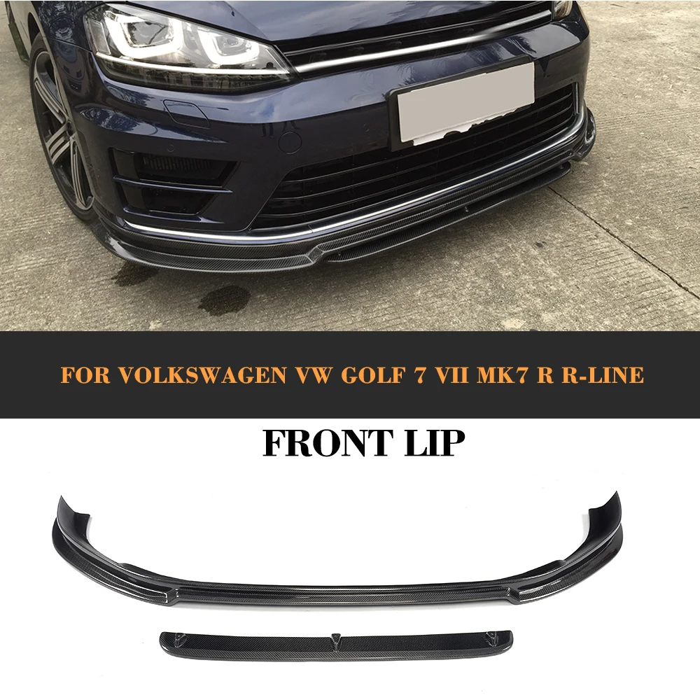 Передний бампер из углеродного волокна защита Бампера спойлера ДЛЯ Volkswagen VW Golf VII 7