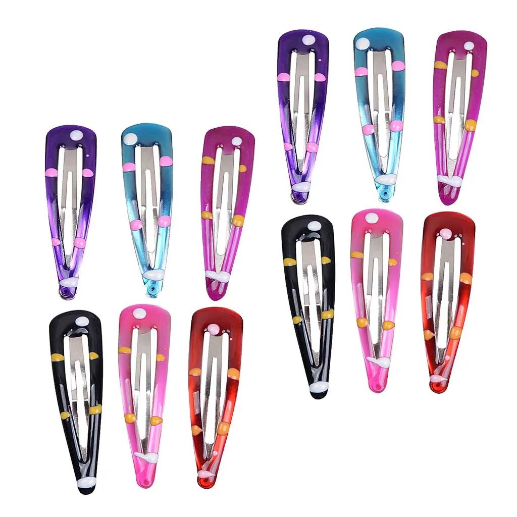 12 Pieces No Slip Snap Hair Clips BB Hair Clip Barrettes for Girl Toddler