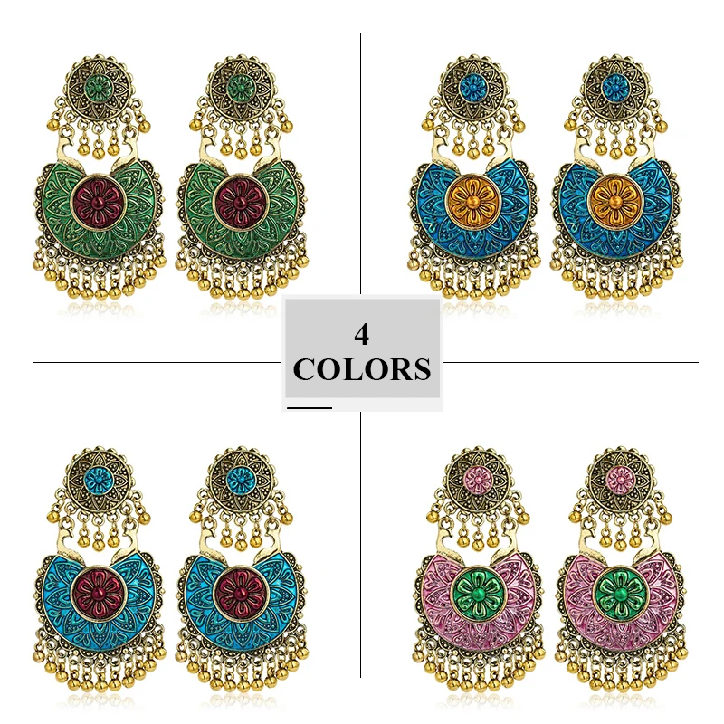 SHUANGR цыганские украшения индийские длинные маленькие серьги подвески Jhumka