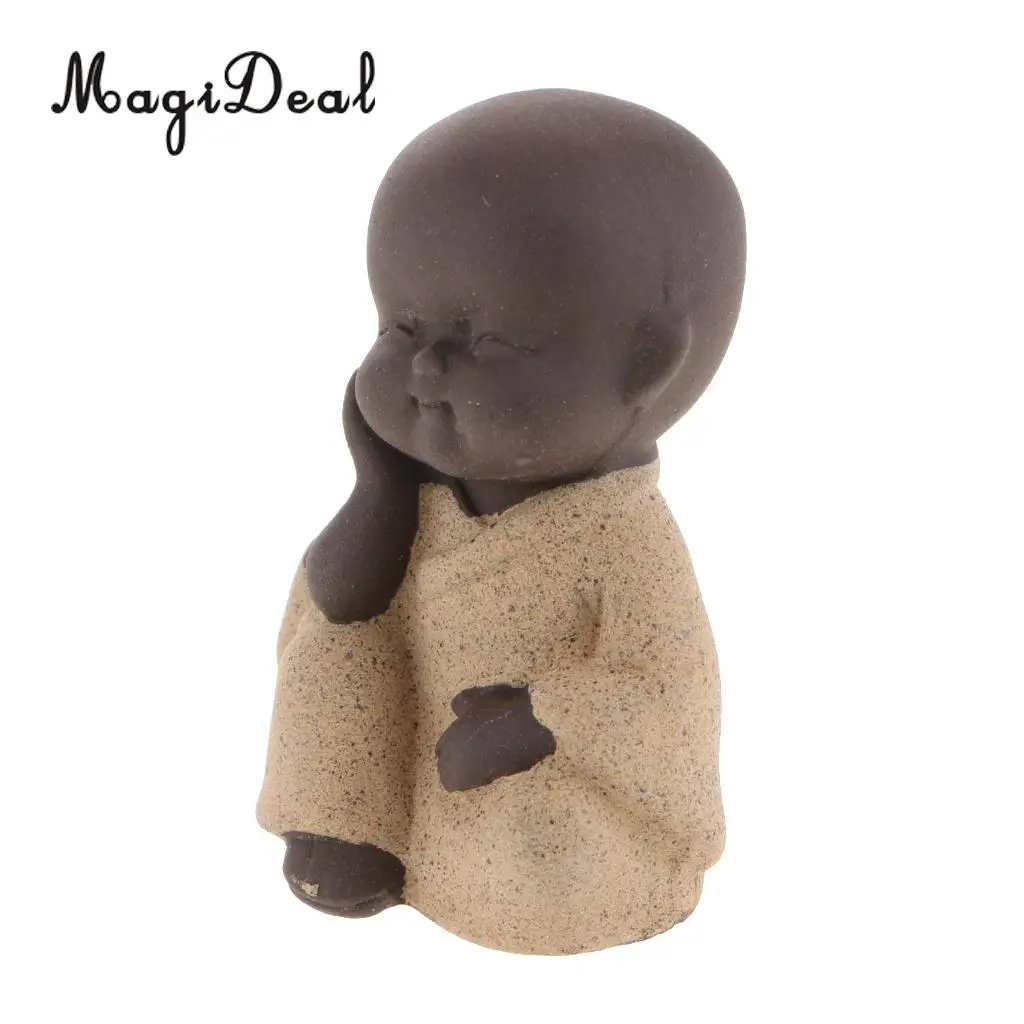 Chinese Kung Fu Tea Pet Little Buddha Monk Statue for Home Tea House Tea Party Decoration