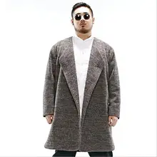 2017 зима 2XL-6XL Плюс размер мужчины ‘sChinese стиль шерстяные пальто длинный толстые теплые шерстяное пальто для сильных мужчин в холодную погоду w1532