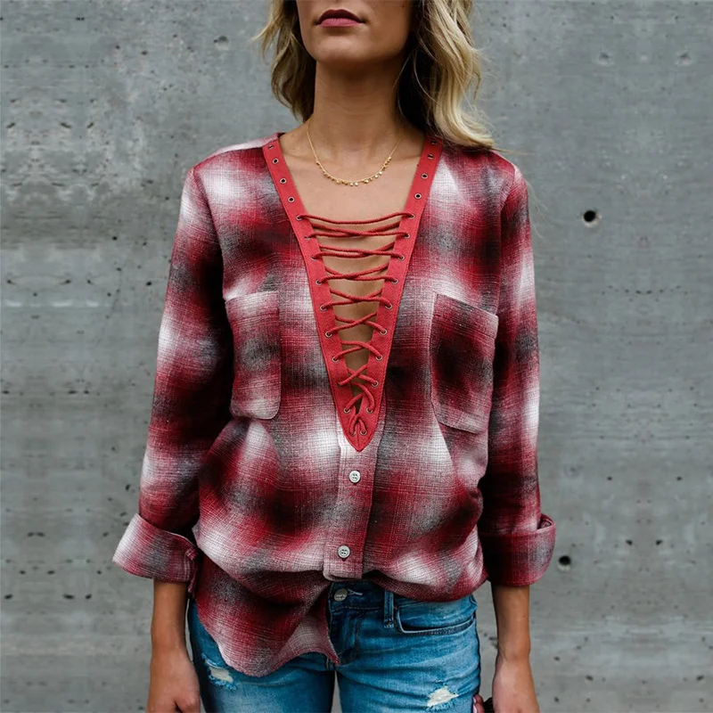 fashion-womens-tops-and-blouses-female-plus-size-casual-long-sleeve-pockets-ol-ladies-plaid-shirt-top-blusas-mujer-de-moda-2019