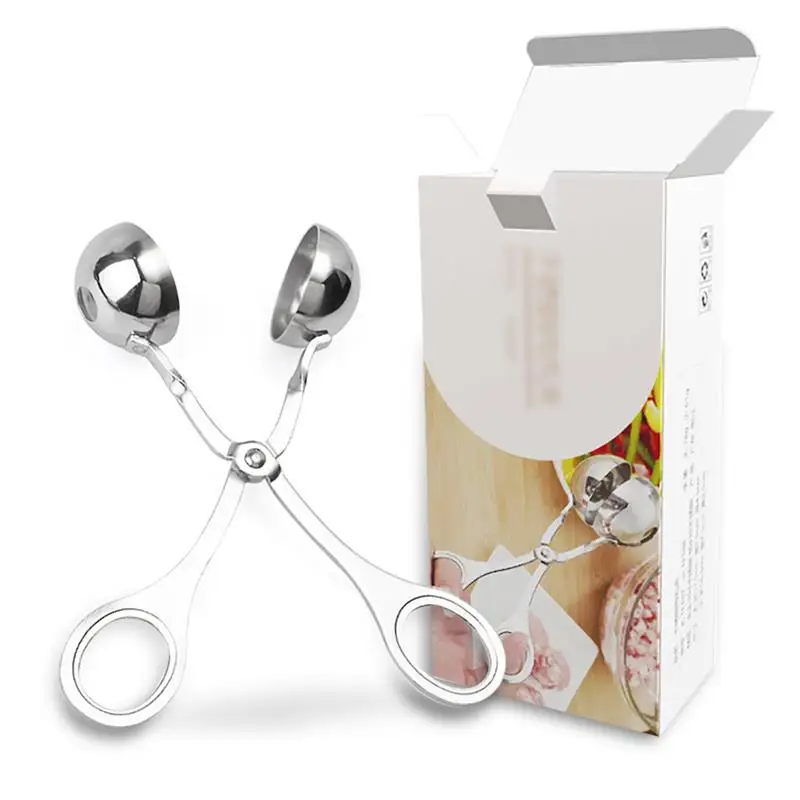 Stainless Steel Meat Baller Meatball Maker Meatballer DIY Cooking Tool Kitchen Meatball Scoop Ball Maker Cookie Dough Utensils