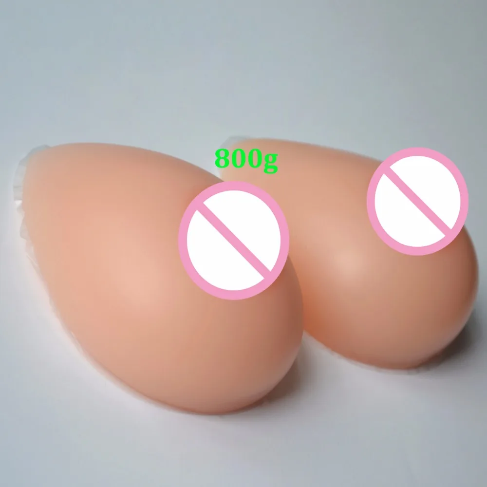 1pair Artificial Silicone Breast Form Chest Enhance Prosthesis Safety Medical Material Natural Realistic 800/1000/1200/1400g