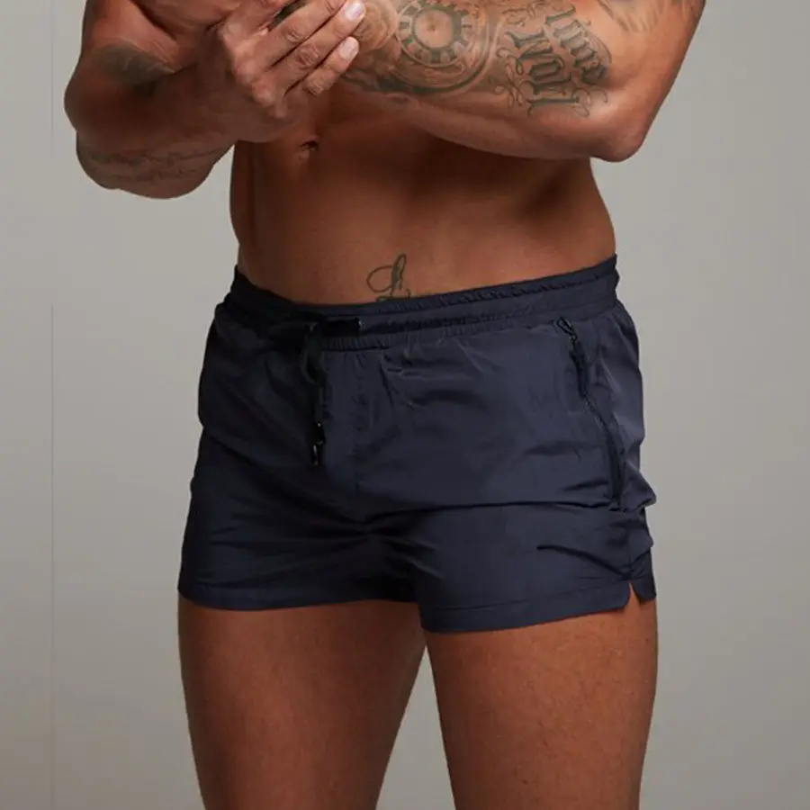 

Men Gyms Fitness Brand Shorts Bodybuilding Workout Crossfit Bottoms Male Casual Fashion Summer Thin Quick dry Beach Short Pants