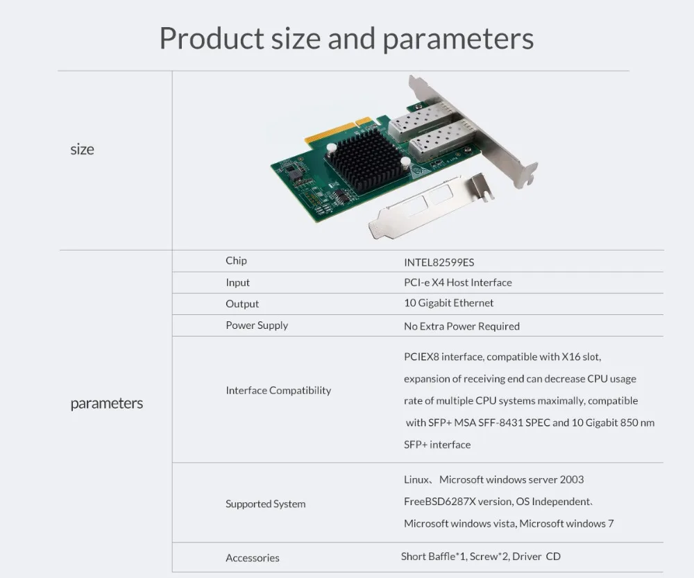 ORICO 2 порта PCIE до 10 гигабитный сетевой адаптер для ноутбука поддержка настольного компьютера