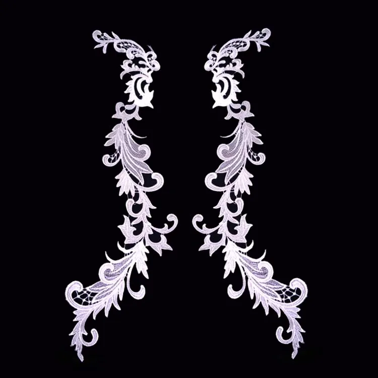 

White Embroidered Patches sew on Sewing Parches for clothes applique embroidery DIY Supplies Crafts