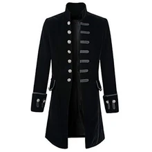 Steampunk Punk Mens Windbreaker Outwear Men’s Uniform Stage Wear Vintage Fashion Royal Family Clothing Male Woolen Coats C2049