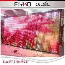 Профессиональный светодиодный сценический фон светодиодный видео занавес DJ сценический экран 10ft на 20ft