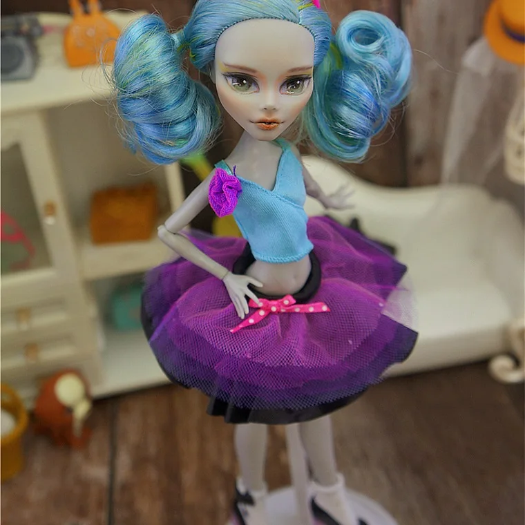 Модный стиль, Одежда для куклы monster high, школьная одежда, платье, костюм, различные стильные аксессуары - Цвет: 11 see chart