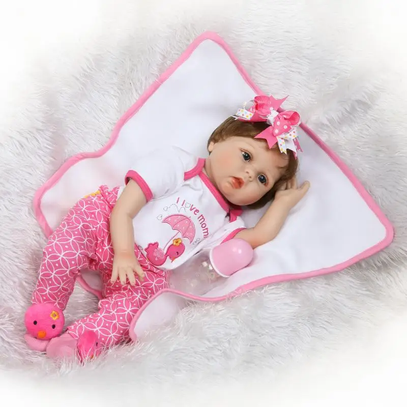 

NPKDOLL 22 inch baby rebirth 55 cm doll rebirth real baby doll for girl silicone bonecas rebirth girl Christmas gift