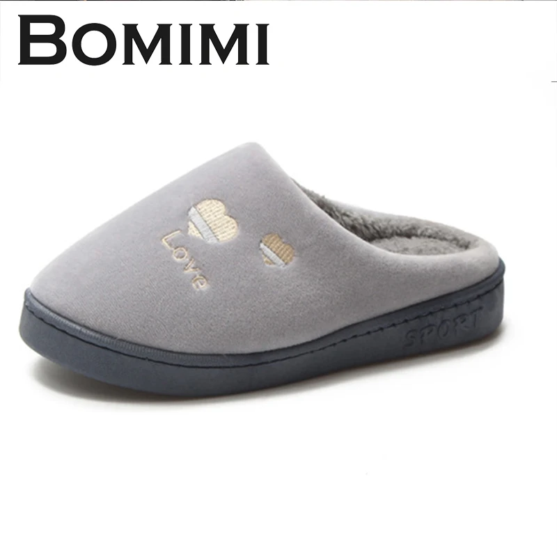 

BOMIMI Women Cotton Slippers Women Home Slipper For Indoor House Bedroom Flats Comfortable Warm Winter Flip Flop