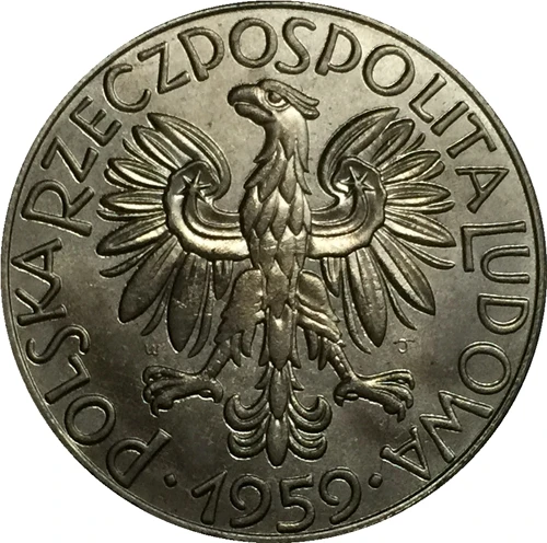 

1959 Poland Nickel coins COPY FREE SHIPPING 29mm