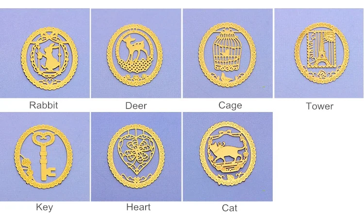 70 шт./лот золотые металлические закладки Винтаж Ключ Сердце Кошка закладки для книг page держатель marcador де pagina поставка школы FC833
