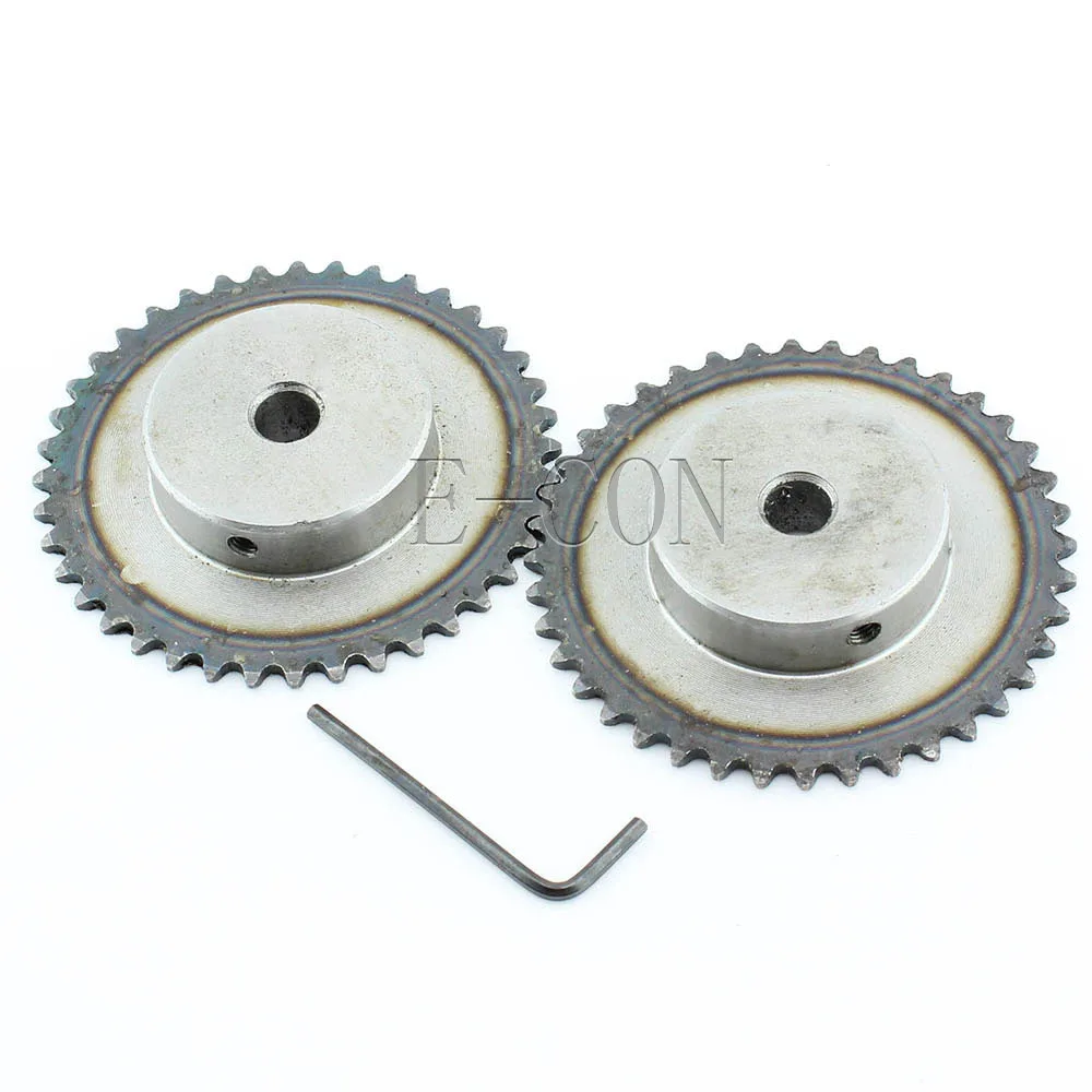 1pcs 15mm Bore 40 Teeth 40T Metal Pilot Motor Gear Roller Chain Drive Sprocket