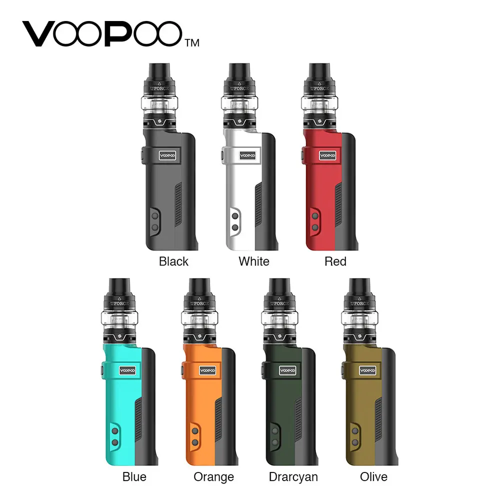 Большая скидка VOOPOO REX 80 Вт TC комплект с 2 мл/5 мл UFORCE танк и инновационный ген FIT чип E-cig Vape комплект без батарея VS перетащите 2