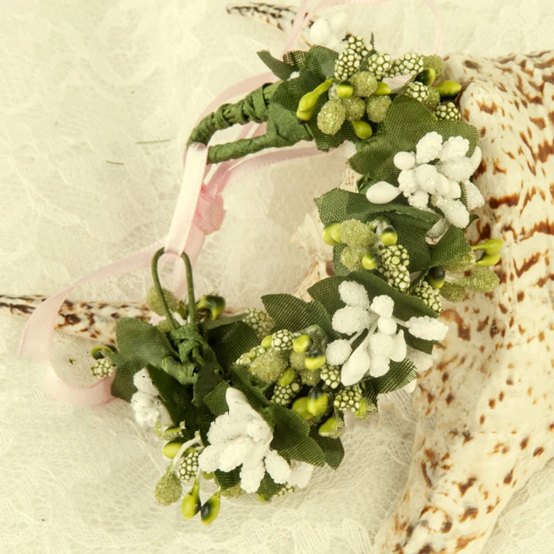 Nice Bohemian Fresh Flower Garland Bridal And Bridesmaids Beach Nice Bohemian Fresh Flower Garland Bridal And Bridesmaids Beach Wedding Dress Hair Accessory Bracelet In Jewelry From Accessories On