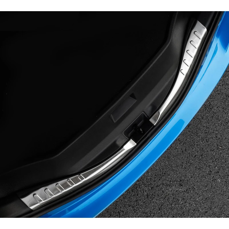 

For Toyota RAV4 2013 2014 2015 2016 2017 2018 Car Styling Stainless Steel Rear Bumper Sill Trunk Door Cover Sticker 2PCS