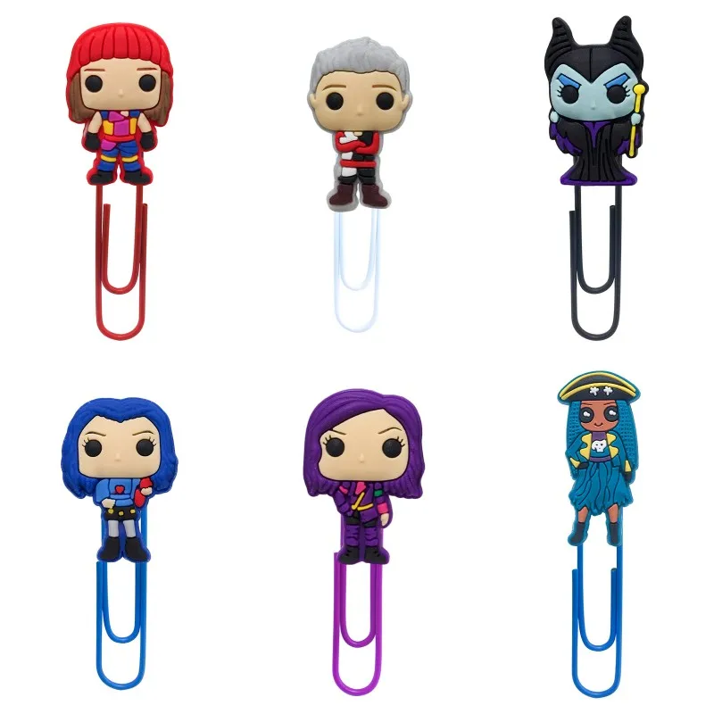 8Pcs Cartoon Descendants Character Bookmark Paper Clip Book Souvenir ...