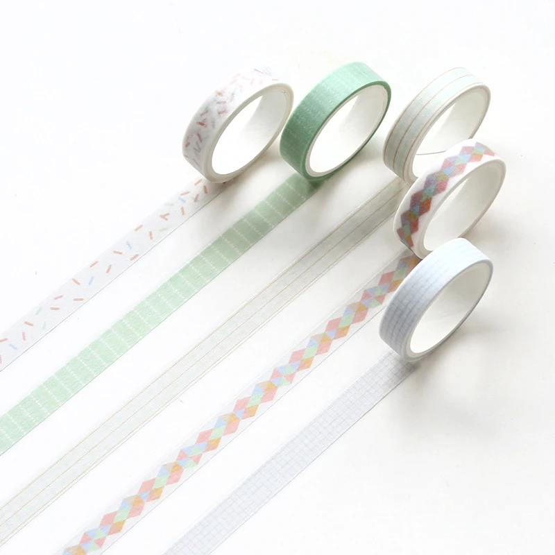 5 шт/лот DIY Kawaii японская бумага декоративная клейкая лента Базовая графика васи лента/маскирующая Лента наклейки - Цвет: YunYing