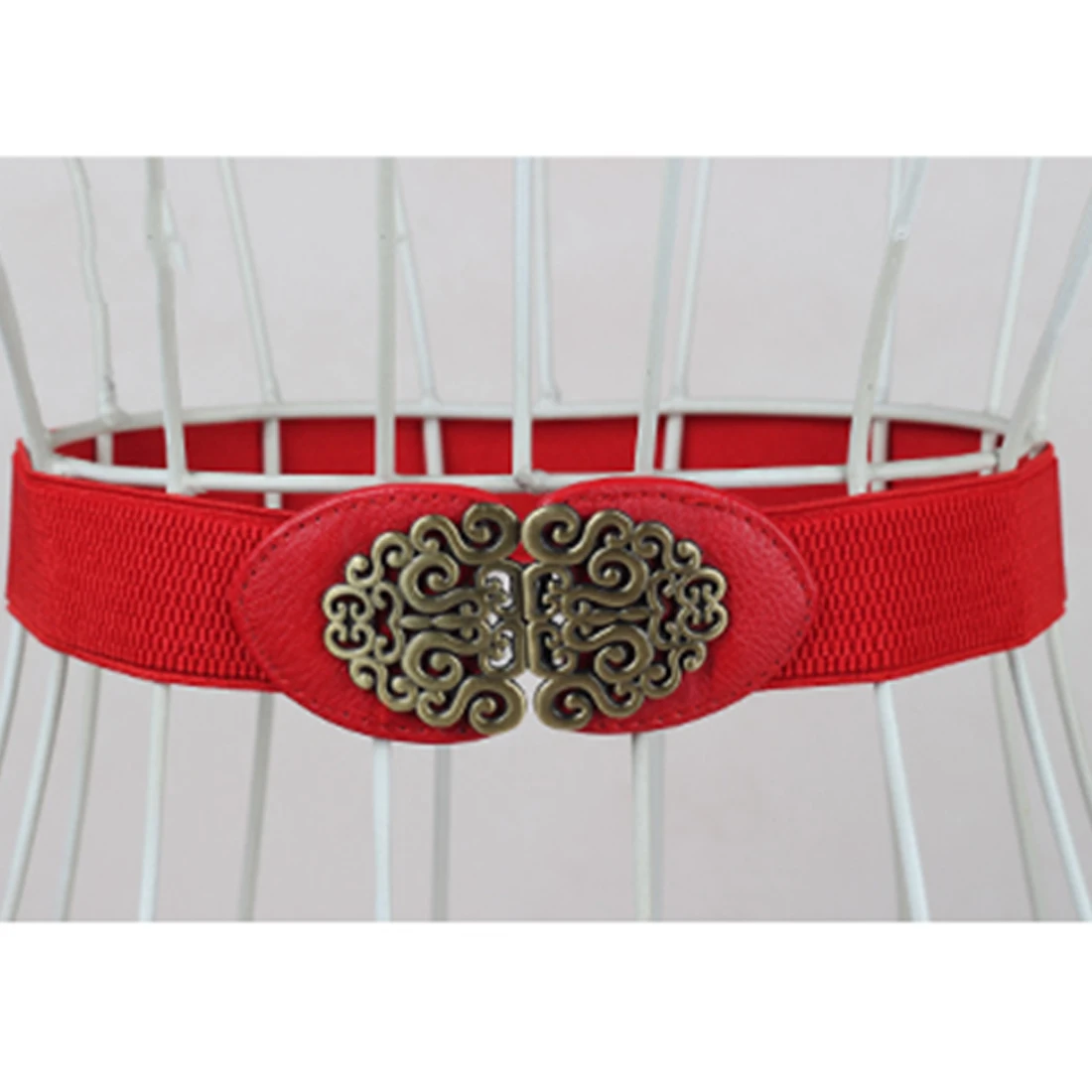 

Fashion belt flower PU Leather alloy elastic belt for lady belts Vintage pu Leather Strap girls Automatic Buckle belt Waistband