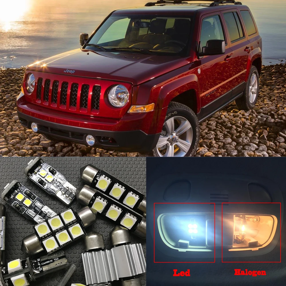 Us 10 53 10 Off 10pcs Canbus Error Free Led Light Bulb Kit Package For 2007 2015 Jeep Patriot 12v Interior Map Dome Trunk License Light In Signal