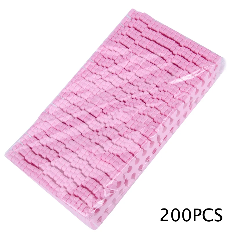 

Finger separator Pink 200pcs Nail Art 100 Pairs Toe Separators Fingers Foots Sponge Soft Gel UV Beauty Tools Polish Manicure Ped