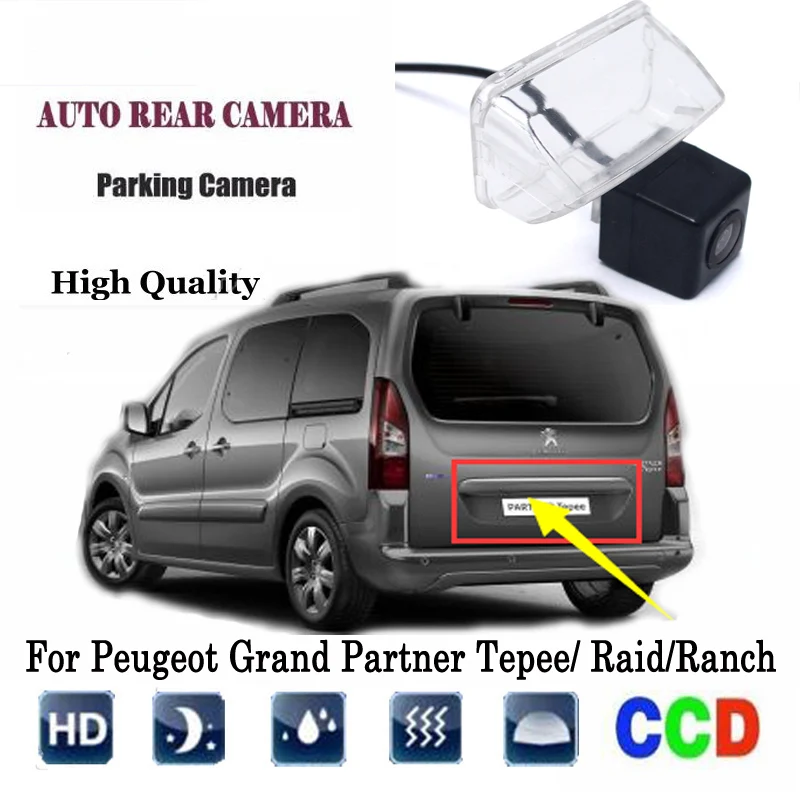 

Rear View Camera For Peugeot Grand Partner Tepee/ Raid/Ranch/CCD Night Vision / Backup Camera License Plate camera