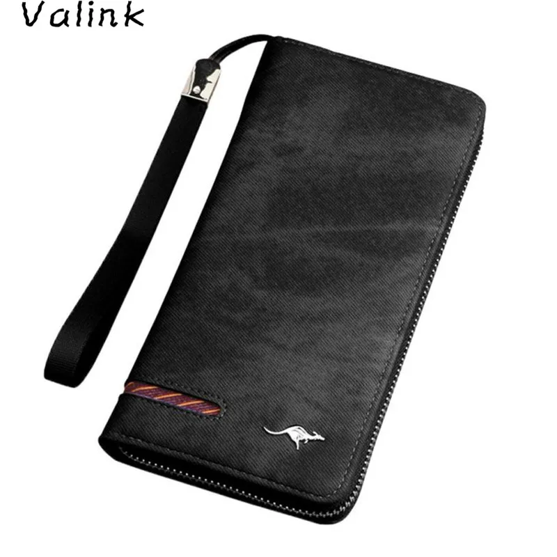 2021 Scrub Men Retro Zipper Long Wallets Leather Card Holders Hand Cluth Bag Coin Purse Carteras Wallet Luxury Brand | Багаж и сумки