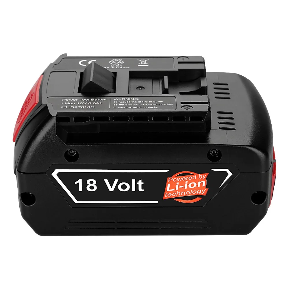 Новый 18V 6.0Ah 6000mAh литий ионный аккумулятор для Bosch BAT609 BAT618 17618 BAT618G CFL180B GDR 18 LI GDS со