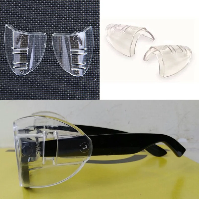 1 пара защитные оптические Универсальный предохранения от глаза боковые щитки, очки крылья безопасности Стекло гибкий протектор Очки