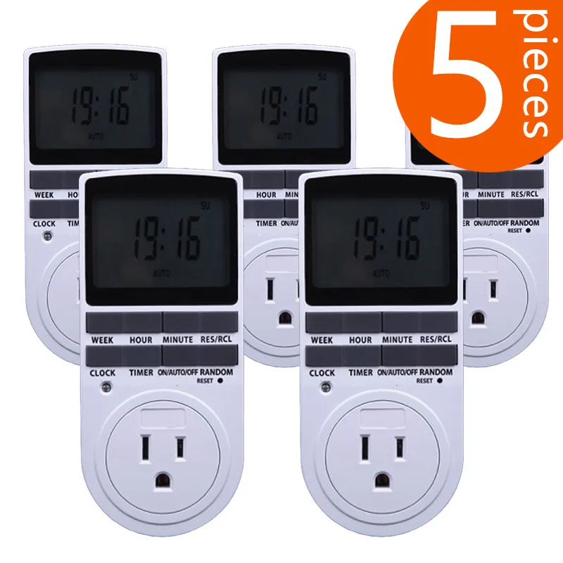5Pcs American standard 2018 new hot-selling intelligent time power socket timer switch Big screen digital display
5Pcs American standard 2018 new hot-selling intelligent time power socket timer switch Big screen digital display