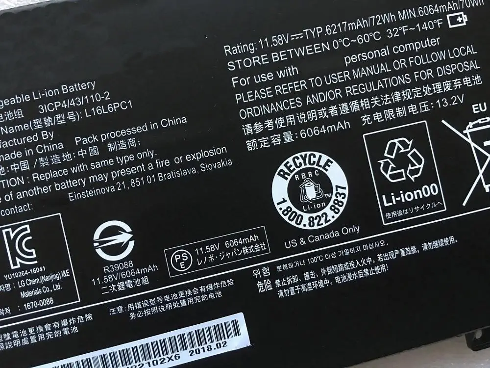 SupStone Genuine L16M6PC1 Original laptop Battery for Lenovo Yoga 720-15IKB L16C6PC1 L16L6PC1
