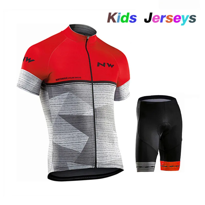 

Nw Team Children Summer Cycling Clothing Sets Kids Road Bicycle Short Sleeve Cycling Jersey Kit Mtb Bike Maillot Roupa Ciclismo