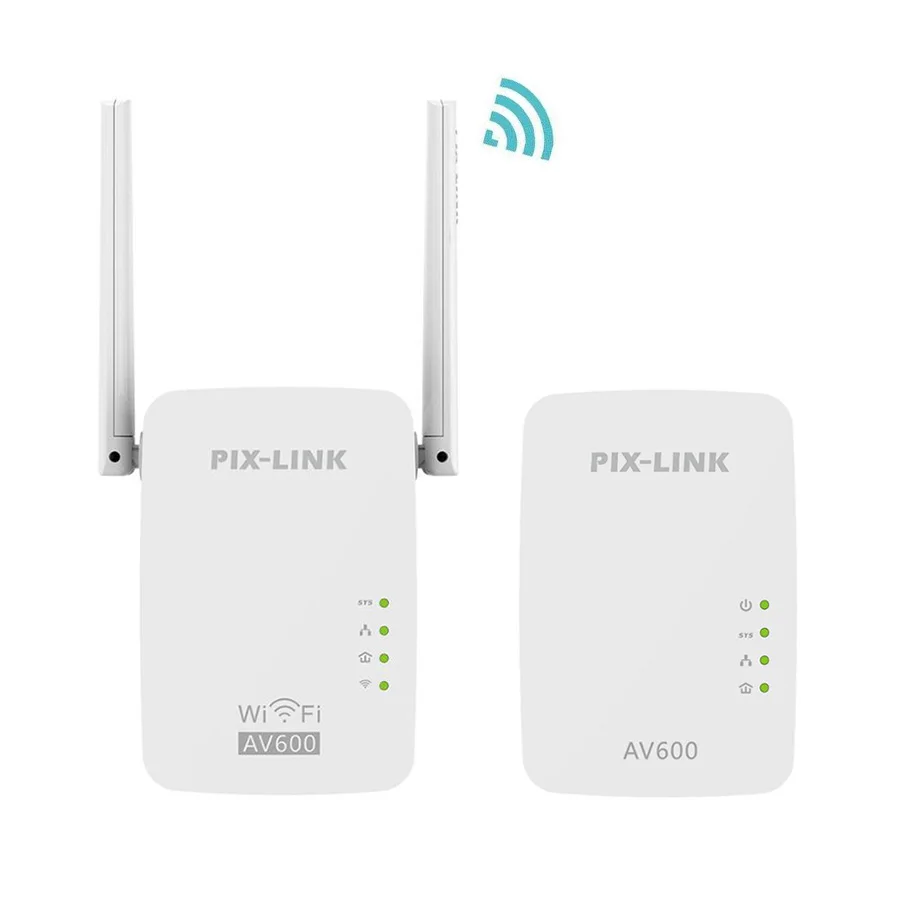 PIXLINK PL01 м wi-fi адаптер М беспроводной 600 маршрутизатор Extender комплект сети мощность линии ethernet адаптеры для сим карт 600 Мбит/с Homeplug 2pcs