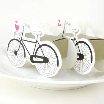 

20PCS Wedding Decoration Heart bicycle with Cuboid Paper Candy Box Tiny Gifts Packaging For Birthday Party adorable Toy for Kid