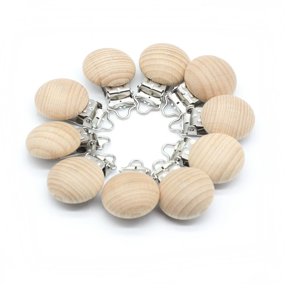 

10 Pcs Beech Clip Wooden Clamp Infant Safety Environmental Protection Nipple Chupeta Attache Sucette Pacifier Baby Mam Dummy