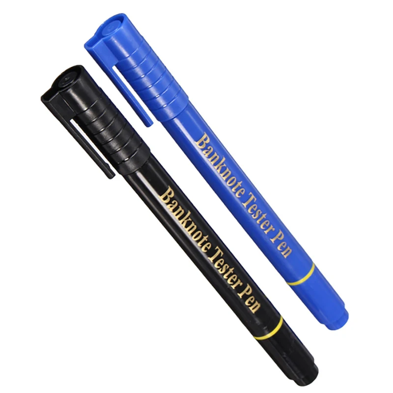 

2pcs Useful Banknotes Detector Counterfeit Fake Forged Money Bank Note Checker Detector Tester Marker Pens