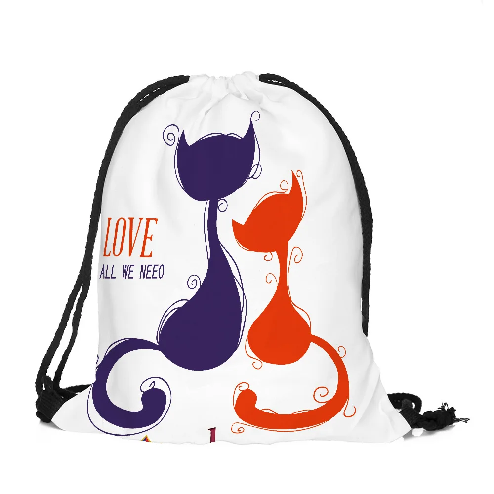 Unicornio милые детские сумки с животным рисунком Единорог струнные спортивные школьные сумки на шнурке для девочек - Цвет: M