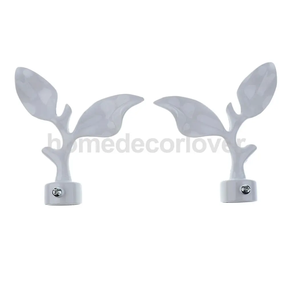 2PCS Window Curtain Drapery Rod/Pole End Cap Rod Head Cap for Curtain Poles with 28mm Inner Dia	