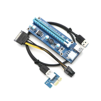 

PCI-E 1x to 16x Riser Card Extender with PCI-E 6Pin Connector for Mining.