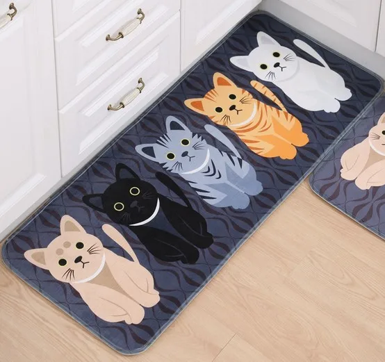 

Adasmile New Lovely Cat Cartoon Memory Foam Mat Carpet Area Rugs Doormats For Kids Room Living Room Kitchen Bathroom Floor