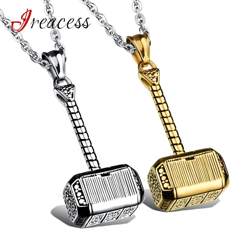 

IREACESS Fashion Punk Necklace Gold Silver Stainless Steel Pendant Male Necklace Vintage for Men Women Never Fading Jewelry