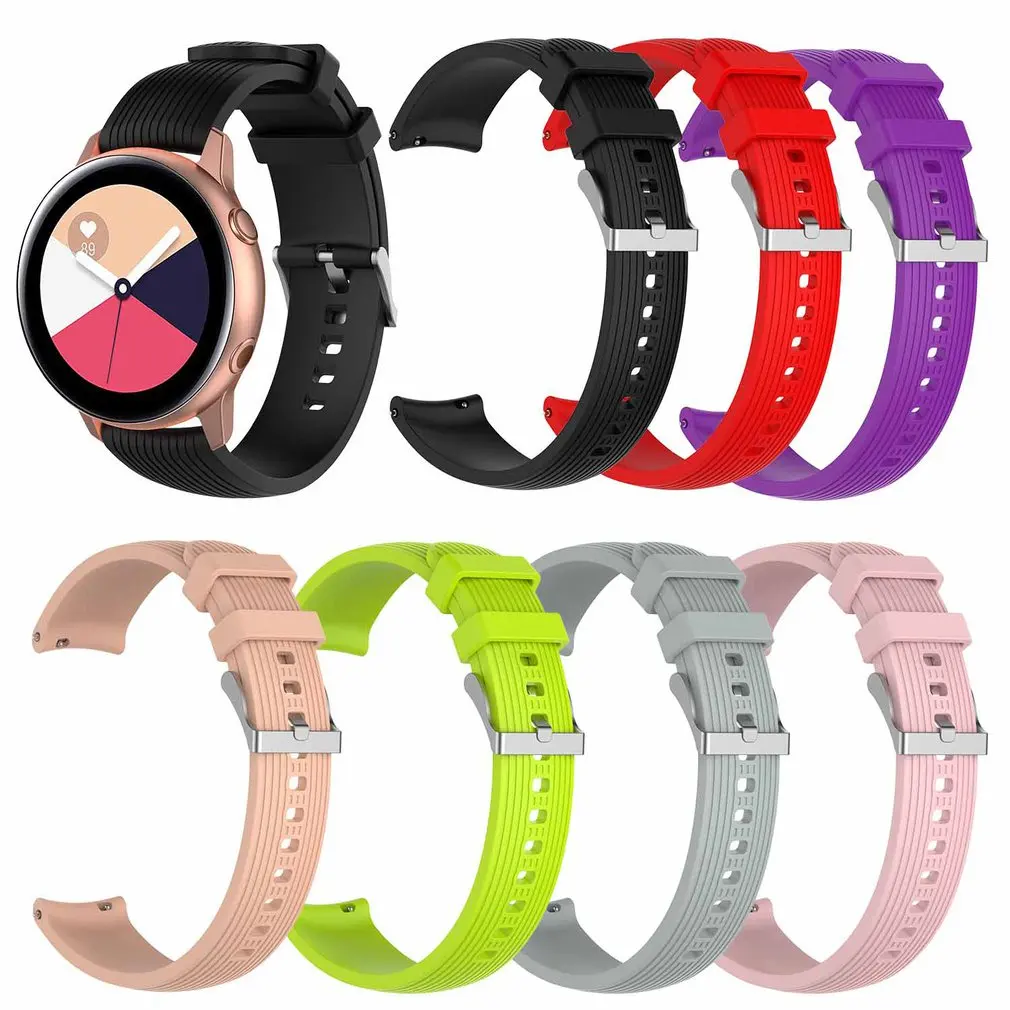 

silicone Watch Band for Samsung Galaxy Watch Active Band Galaxy 20mm Strap S2 gear Soft Sport 20mm Smart Wristbands Watch strap