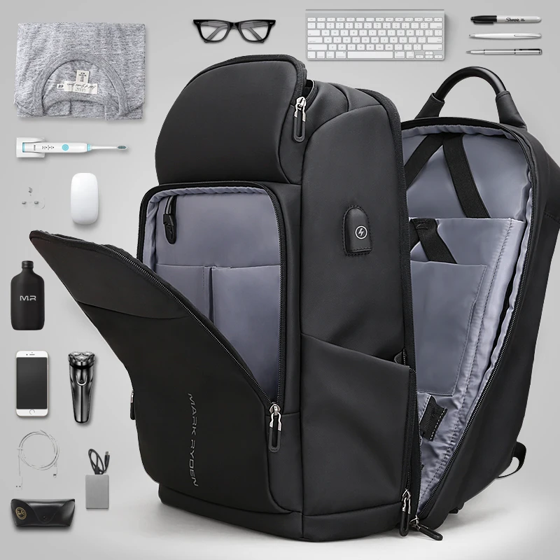 Mark Ryden, мужской многофункциональный рюкзак, usb зарядка, 17 дюймов, сумка для ноутбука, большая емкость, водонепроницаемые дорожные сумки для мужчин, бизнес