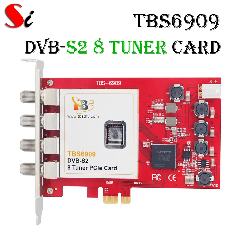 TBS6909 DVB-S2 Octa 8 HD ТВ тюнер PCIe карта цифровой спутниковый ресивер